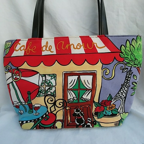 other Handbags - Paris Cafe Eiffel Tower poodle purse French France